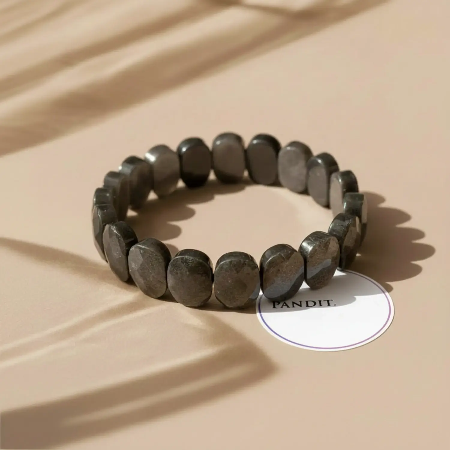 Silver Obsidian Oval Faceted Bracelet - Image 4