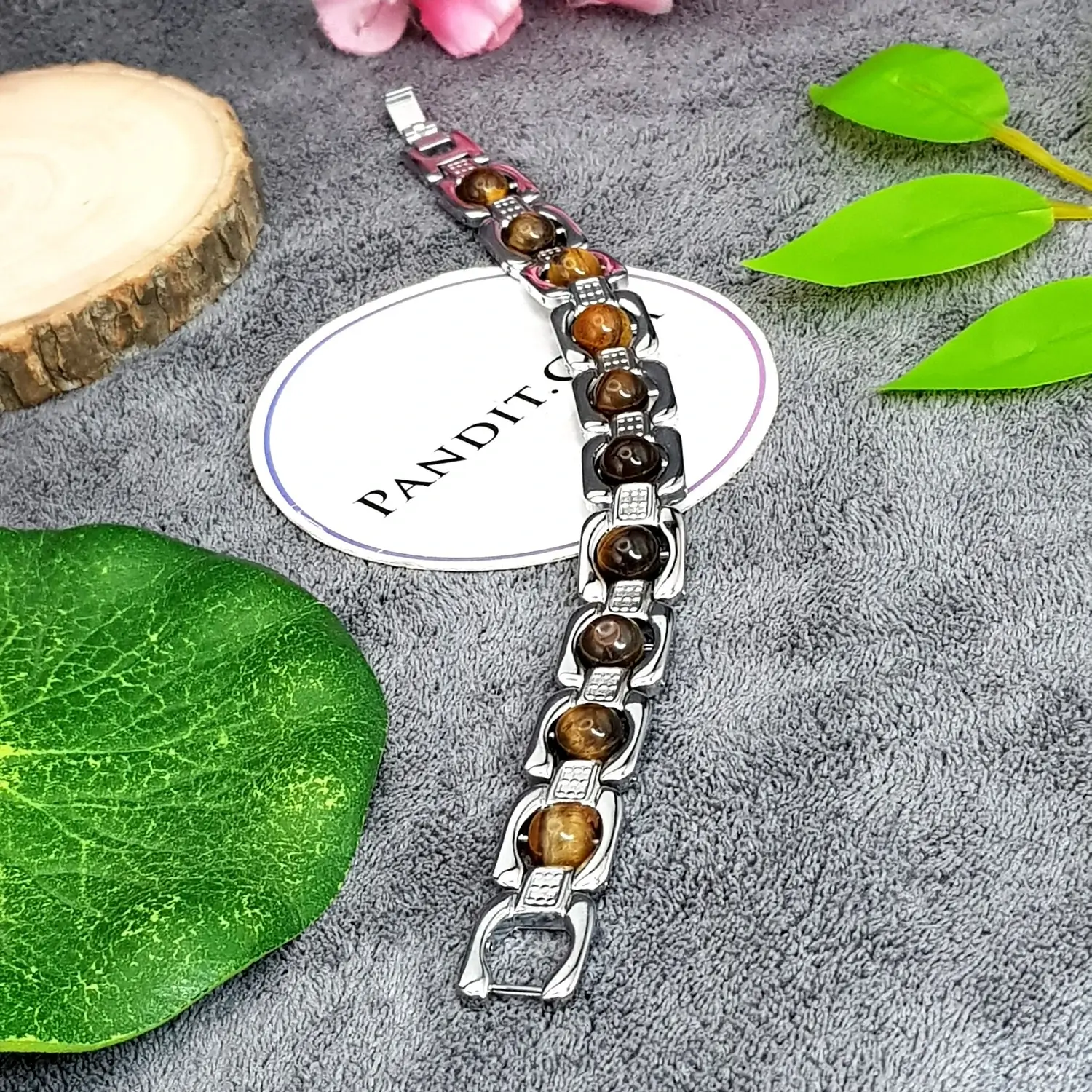 Silver Plated Tiger Eye Bracelet - Image 2