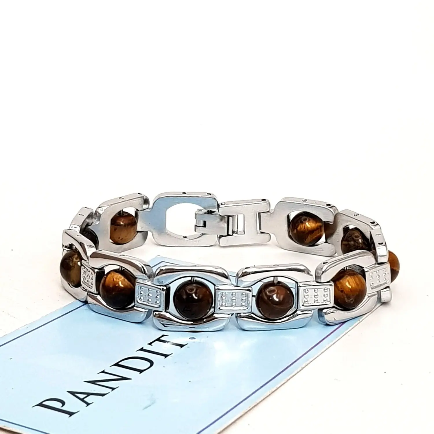 Silver Plated Tiger Eye Bracelet - Image 3