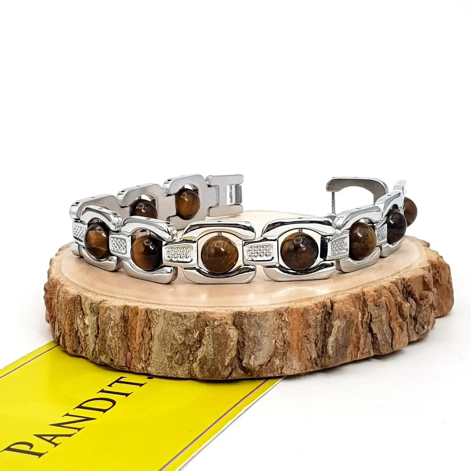 Silver Plated Tiger Eye Bracelet - Image 4