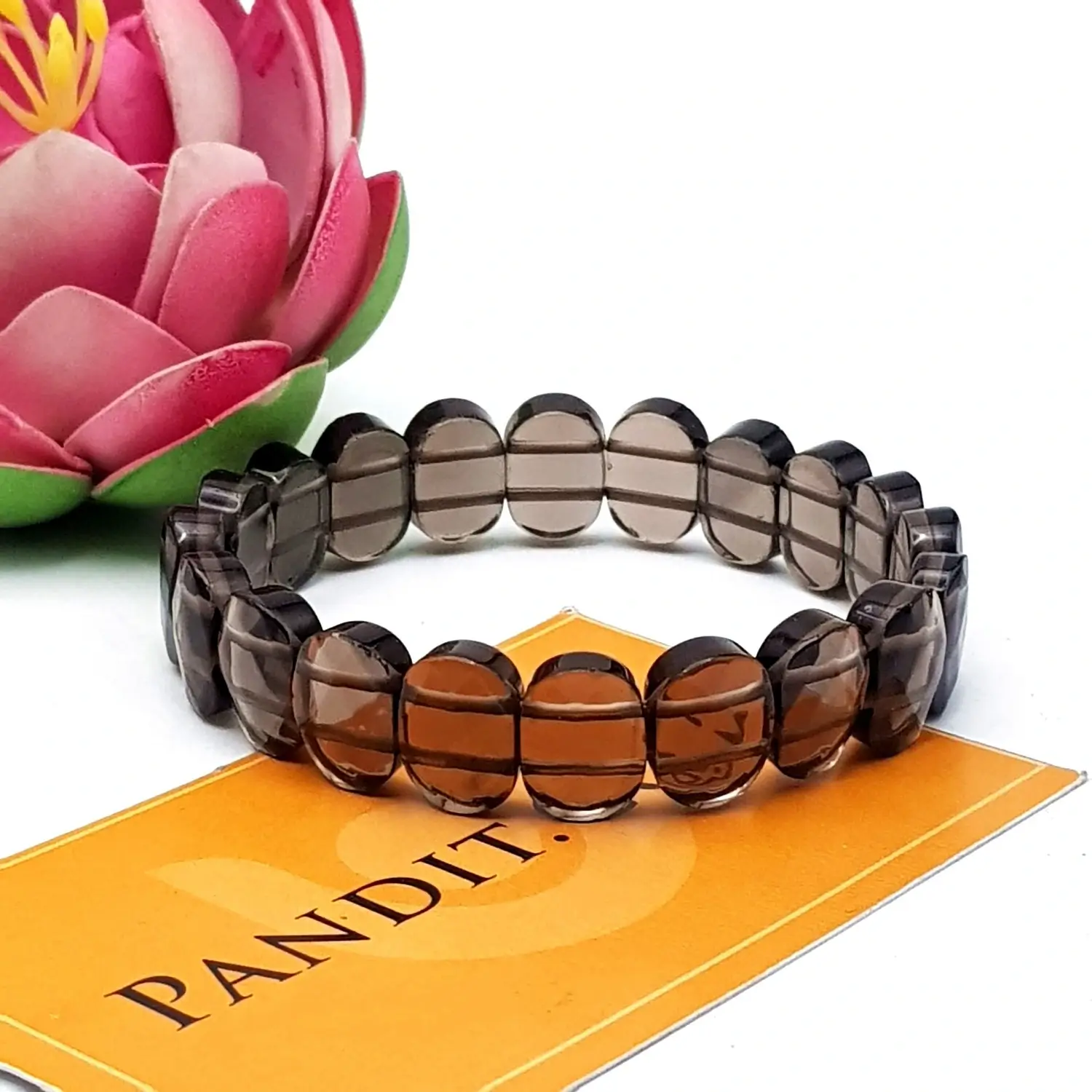 Smoky Quartz Oval Faceted Bracelet - Image 2
