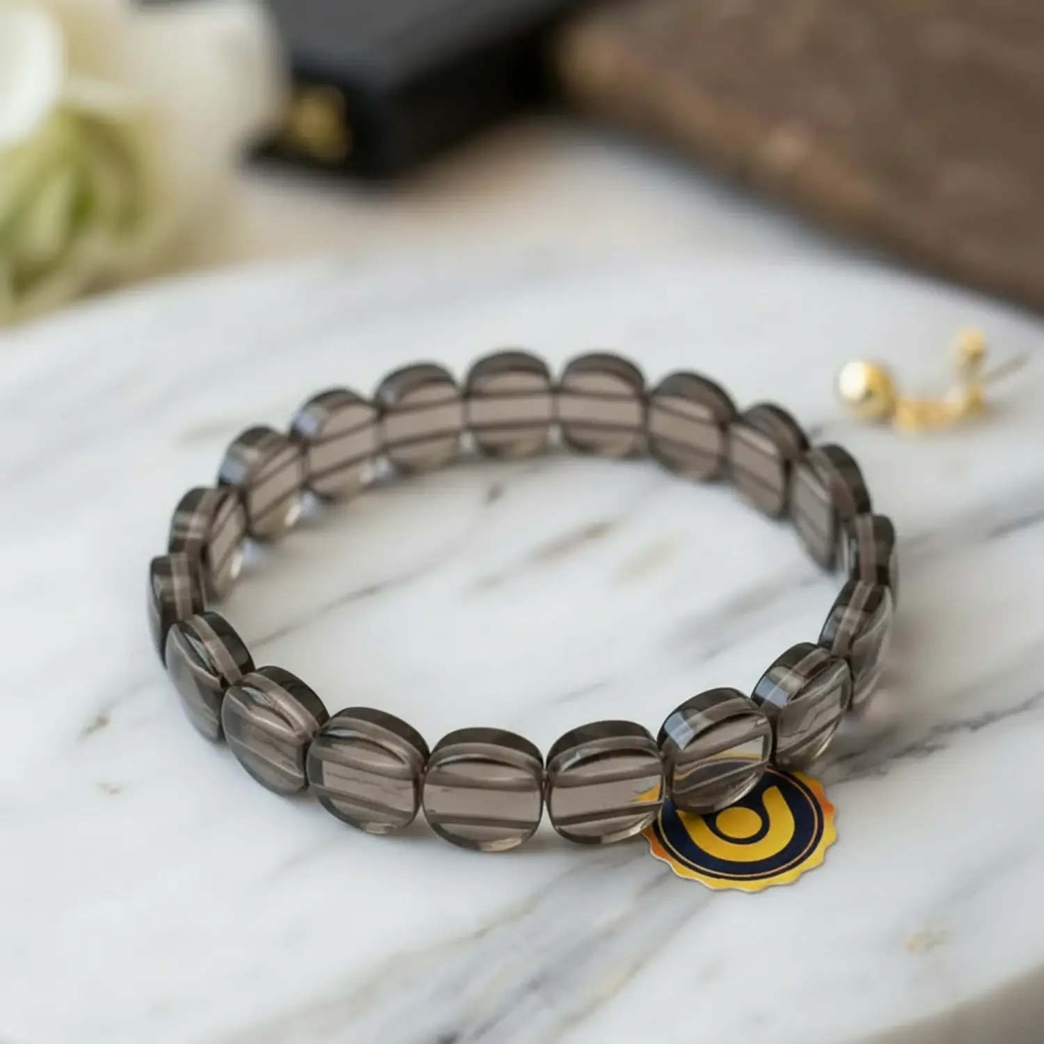 Smoky Quartz Oval Faceted Bracelet - Image 3