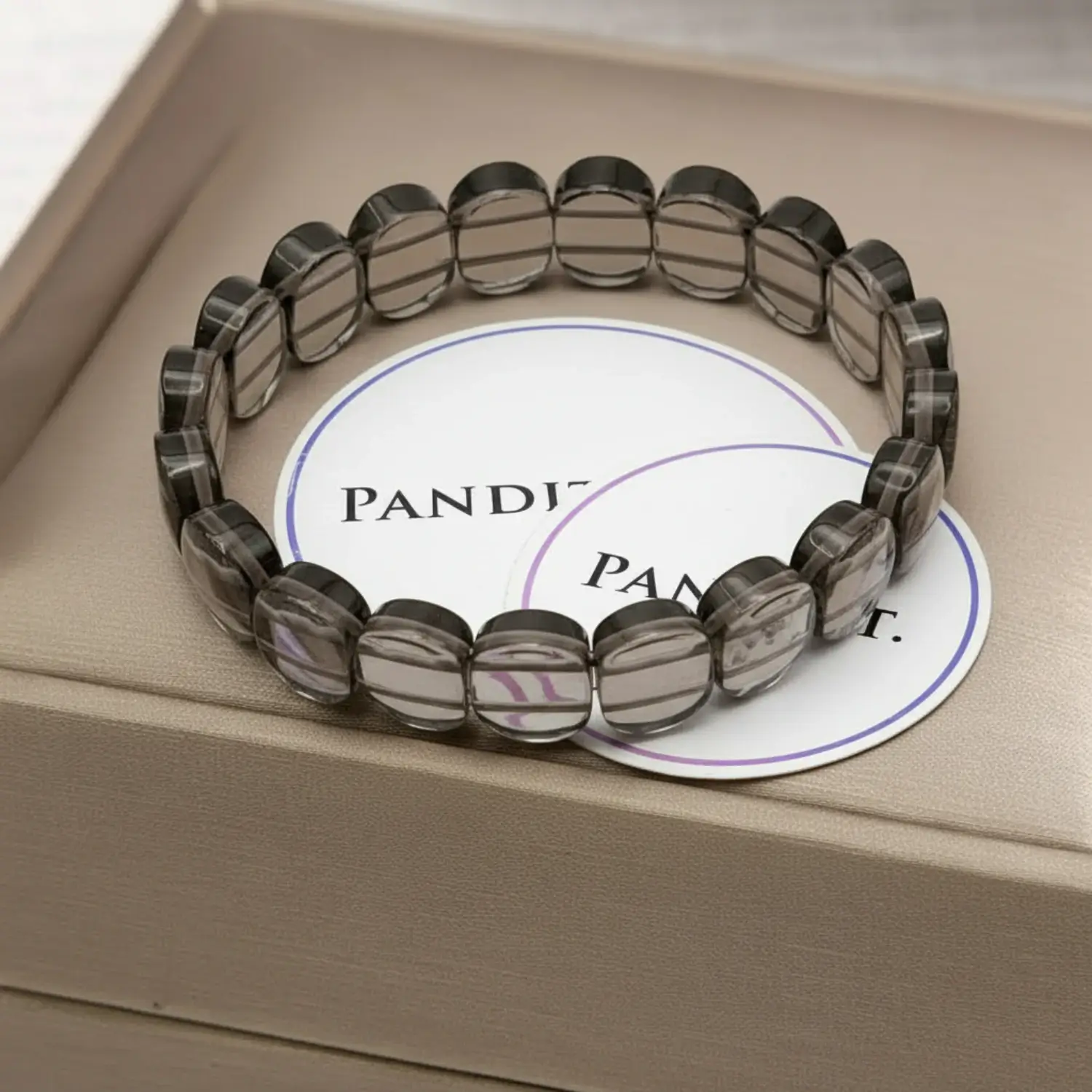 Smoky Quartz Oval Faceted Bracelet - Image 4