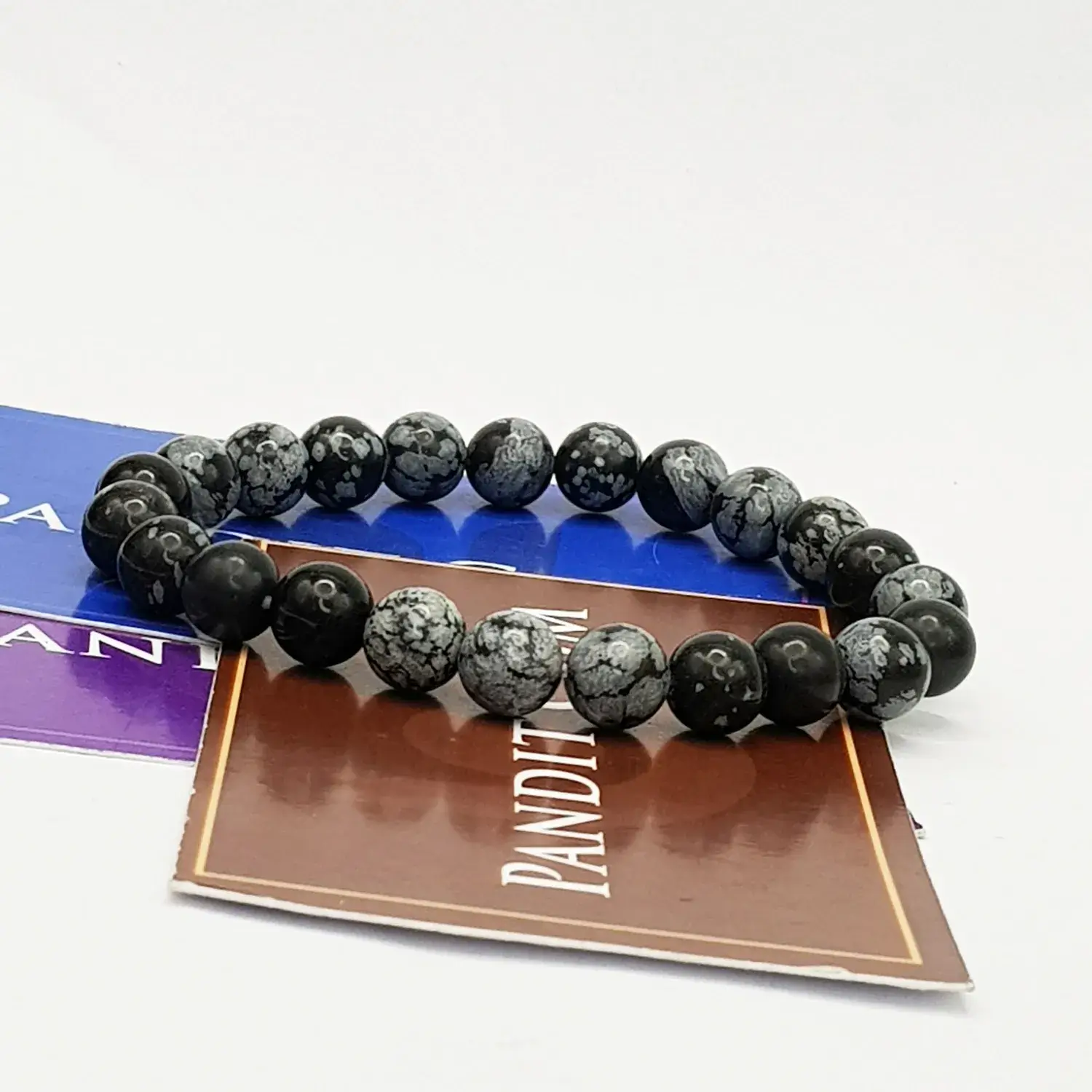 Snowflake Obsidian Bracelet - To Make Easy Money Flow - Image 4