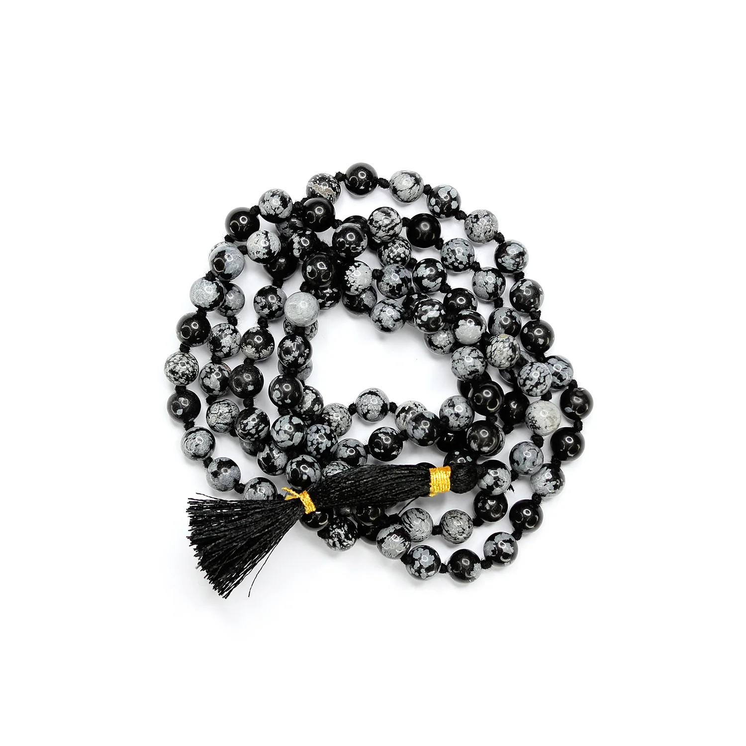 Snowflake Obsidian Mala - To Control Anger & Jealousy - Image 4