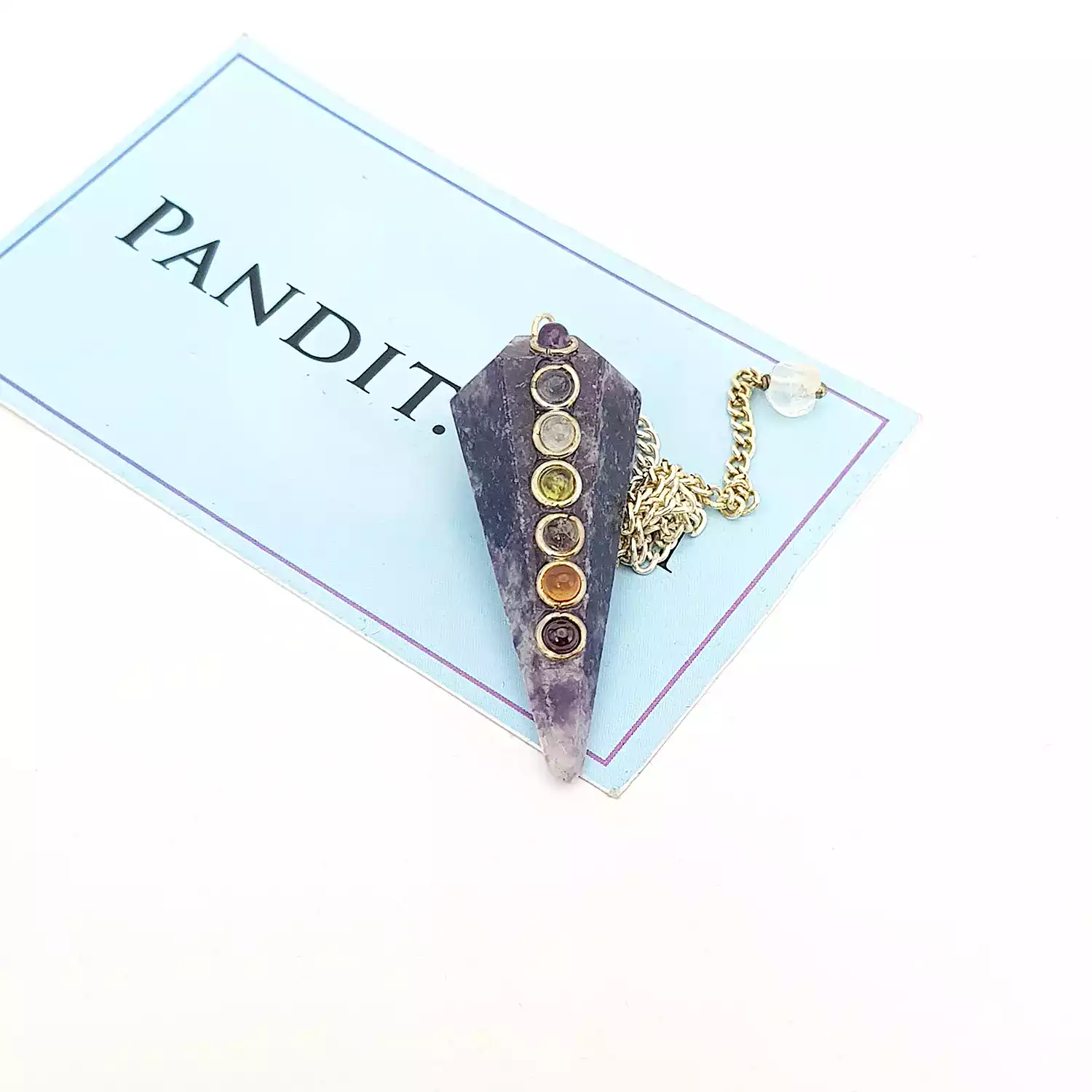 Sodalite 7 Chakra Dowsing Pendulum - To Detect Negativity - Image 3