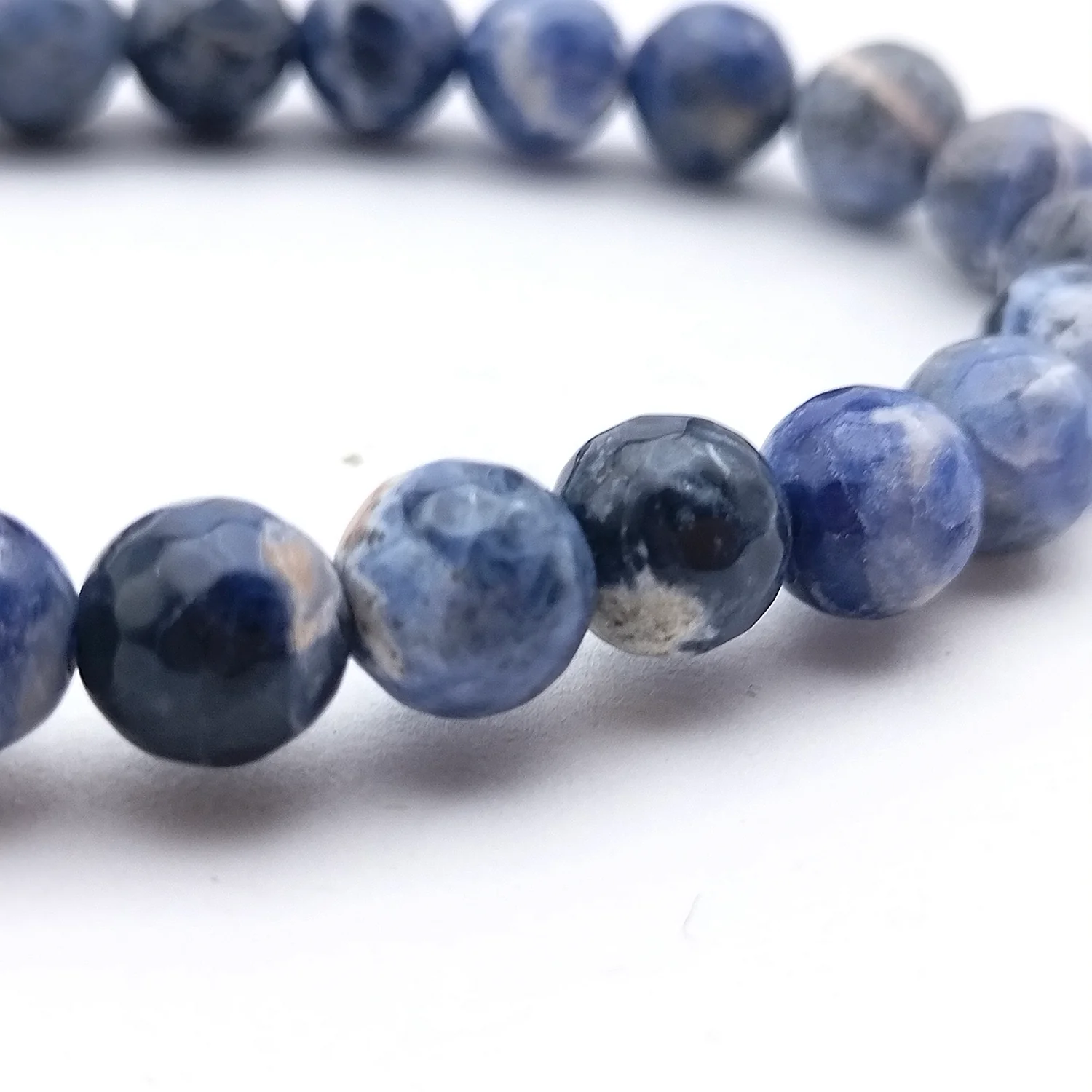 Sodalite Diamond Cut Bracelet - To Manifolds Wisdom - Image 5
