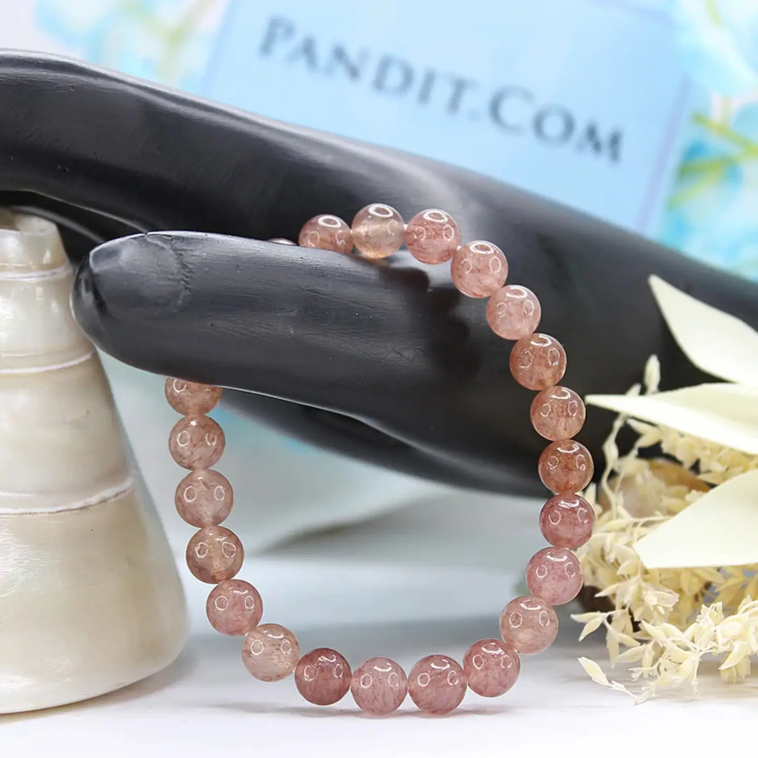 Strawberry Quartz Bracelet - For Spiritual Awakening & Peace