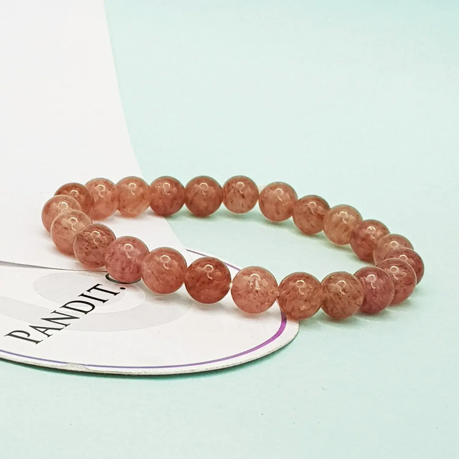 Strawberry Quartz Bracelet - For Spiritual Awakening & Peace - Image 3