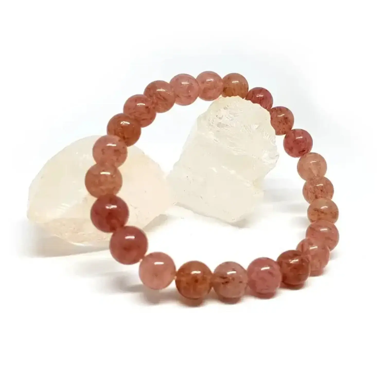 Strawberry Quartz Bracelet - For Spiritual Awakening & Peace - Image 5