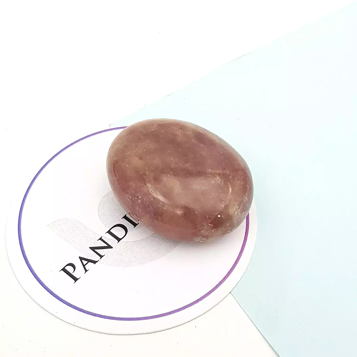 Strawberry Quartz Healing Crystal Palm Stone - Image 4