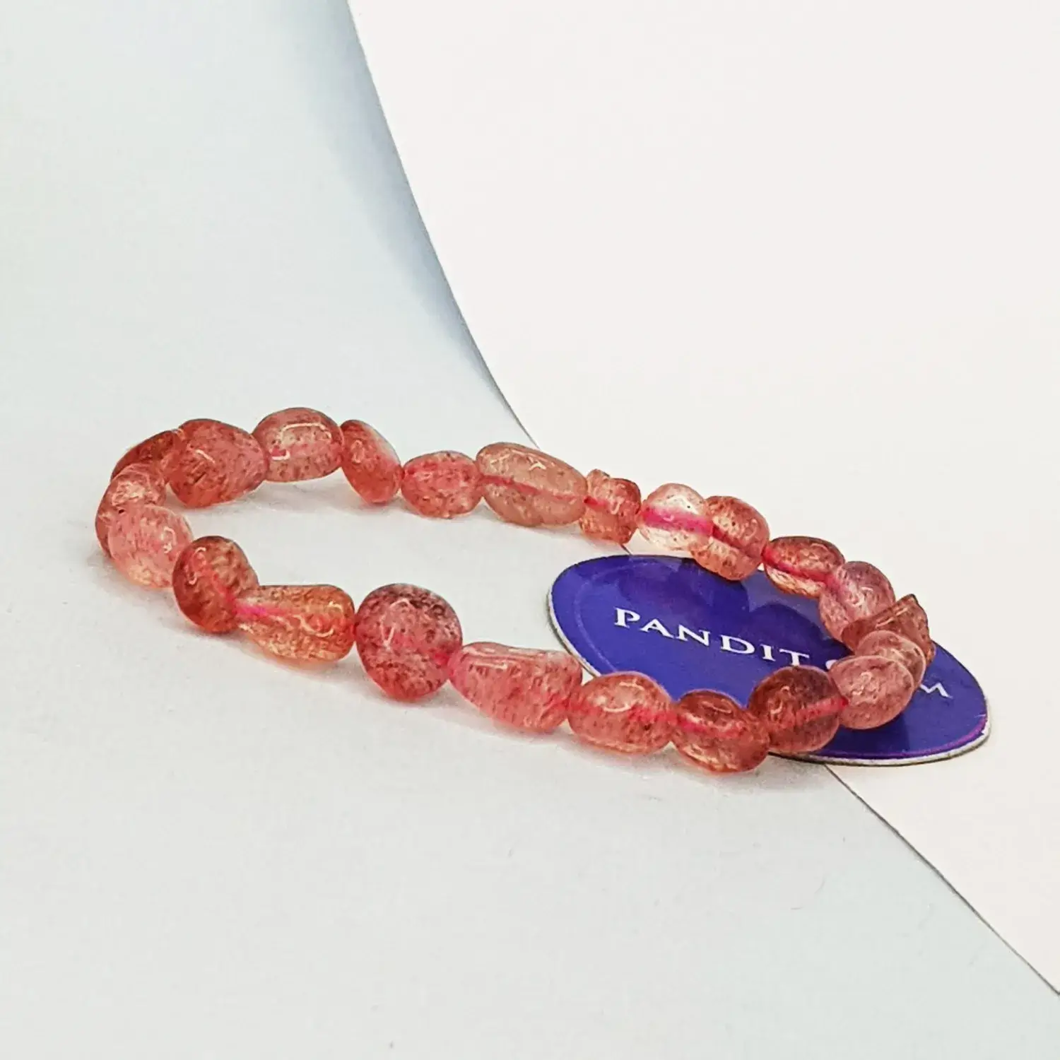 Strawberry Quartz Tumble Bracelet - To Achieve Life Goals - Image 3