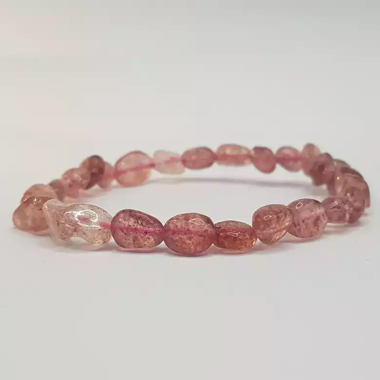 Strawberry Quartz Tumble Bracelet - To Achieve Life Goals - Image 4