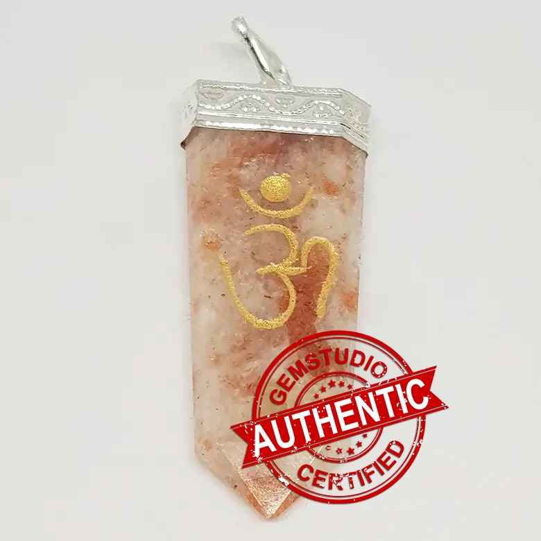 Sunstone Om Pencil Pendant - Image 5