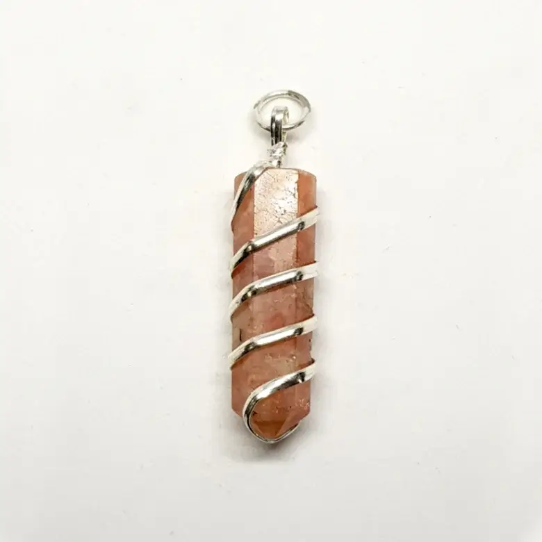 Sunstone Spiral Pencil Pendant - Image 3