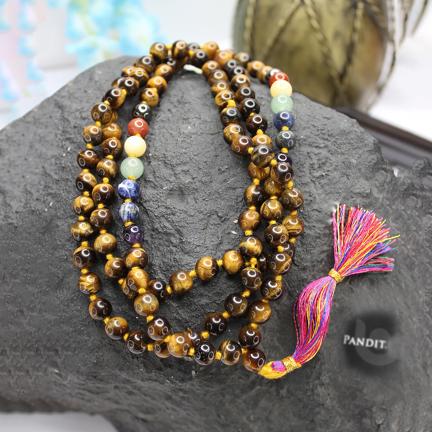 Tiger 7 Chakra Mala - To Stimulate Creativity & Personality