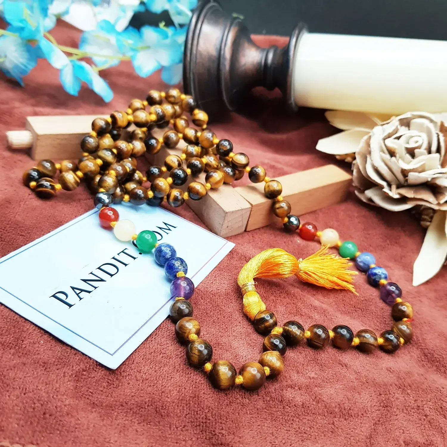 Tiger 7 Chakra Mala - To Stimulate Creativity & Personality - Image 2