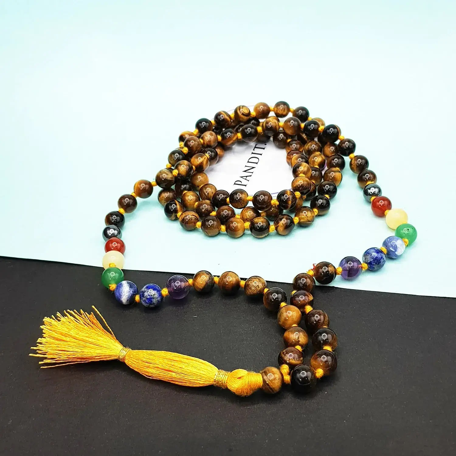 Tiger 7 Chakra Mala - To Stimulate Creativity & Personality - Image 3