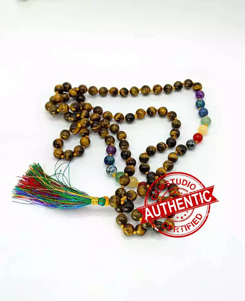 Tiger 7 Chakra Mala - To Stimulate Creativity & Personality - Image 5
