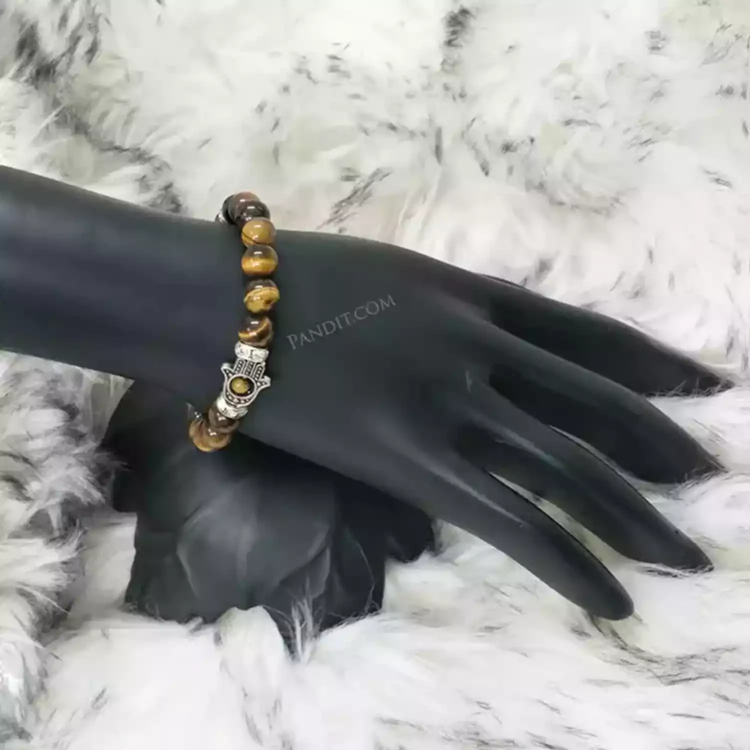 Tiger 7 Chakra with Hamza Symbol Bracelet - To Keep Diseases Away - Image 5