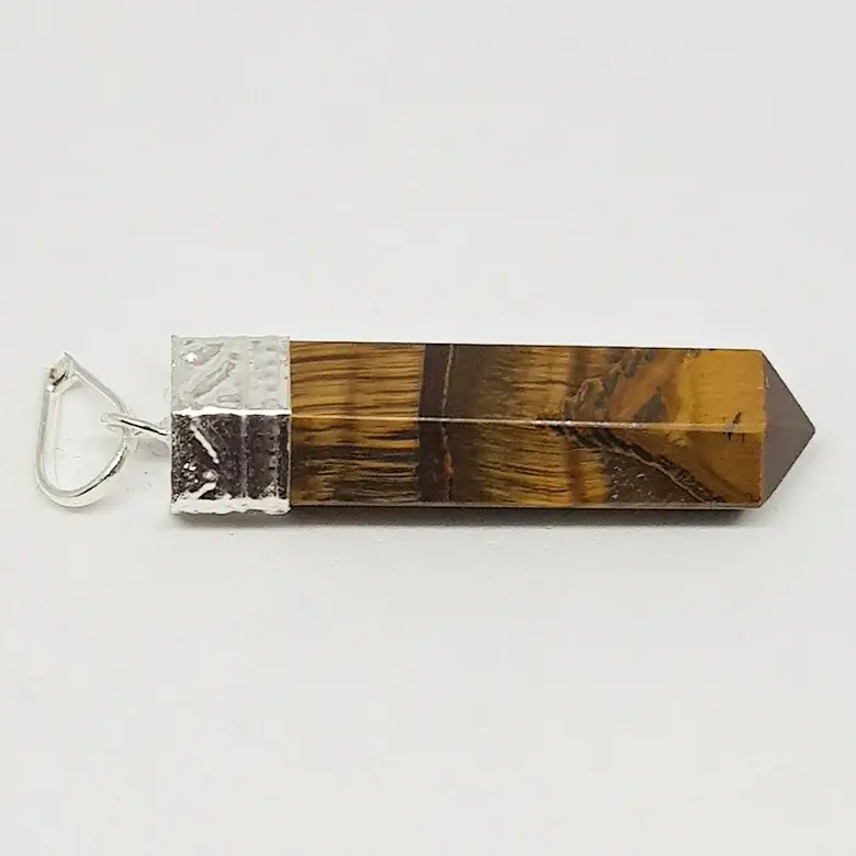 Tiger Eye Agate Cap Pencil Pendant - Image 6