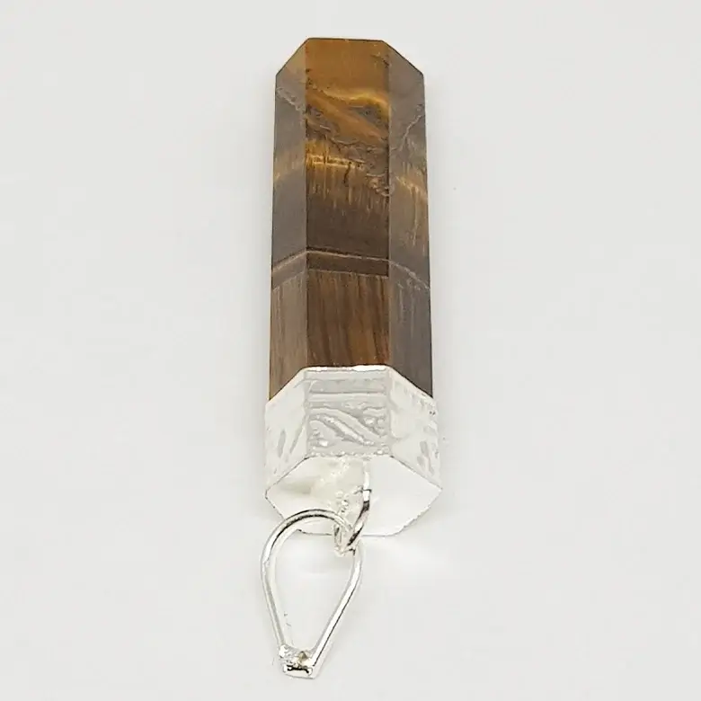 Tiger Eye Agate Cap Pencil Pendant - Image 7