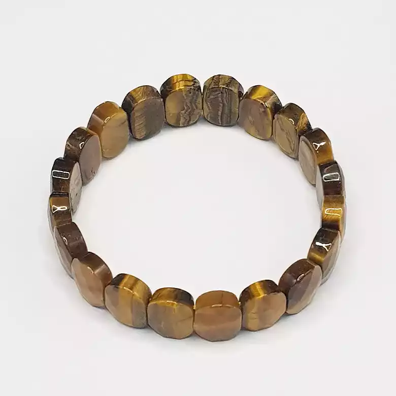Tiger Eye Agate Oval Faceted Bracelet - To  Charm The Luck - Image 11