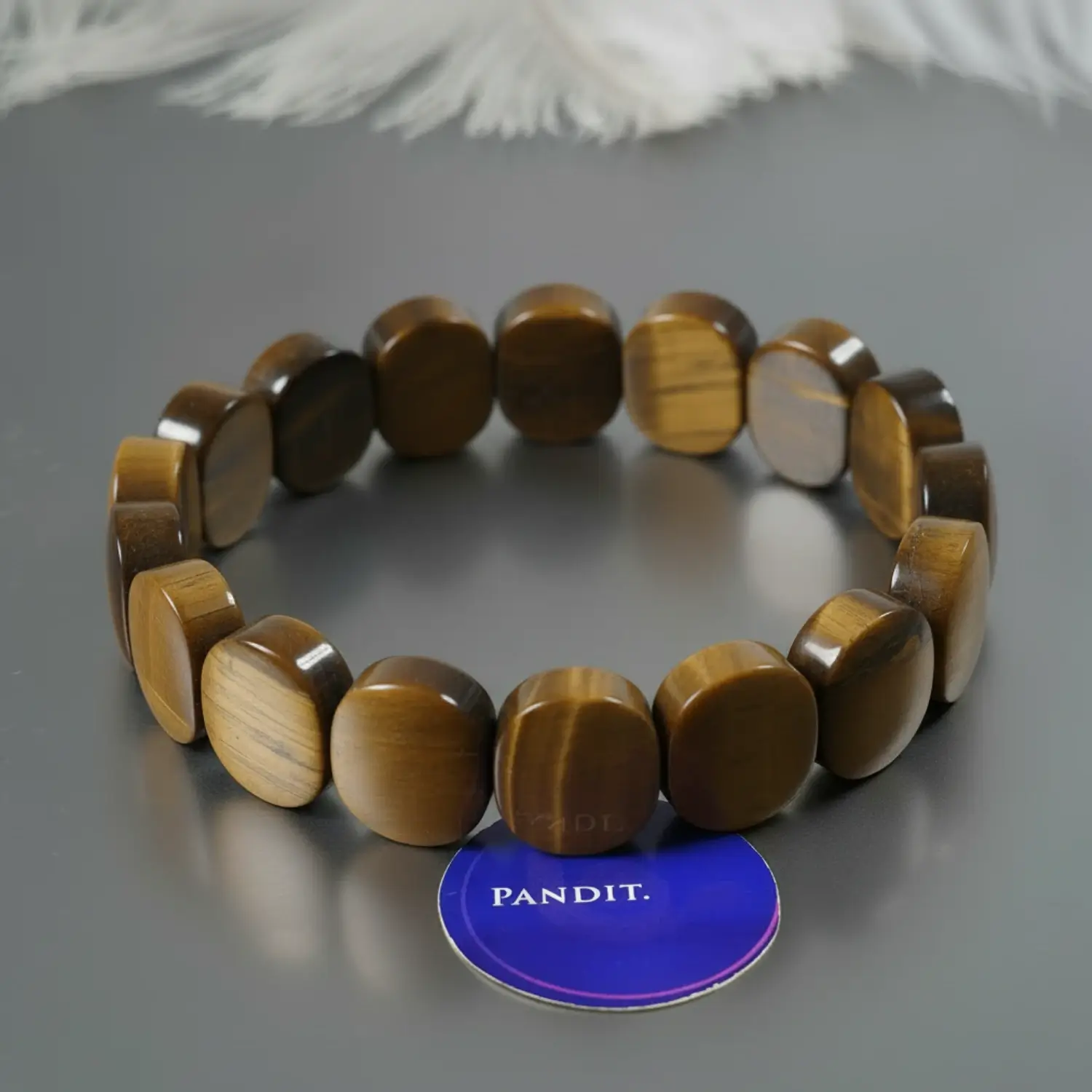 Tiger Eye Agate Oval Faceted Bracelet - To  Charm The Luck - Image 3