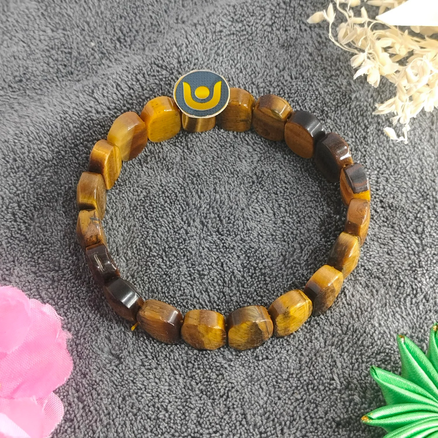 Tiger Eye Agate Oval Faceted Bracelet - To  Charm The Luck - Image 4