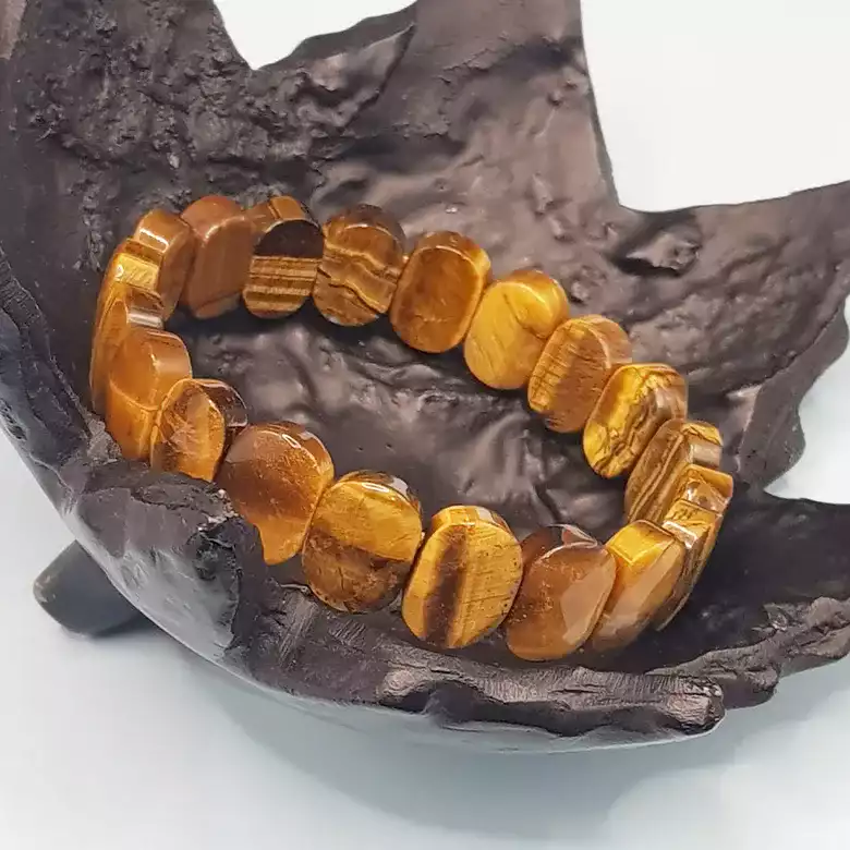 Tiger Eye Agate Oval Faceted Bracelet - To  Charm The Luck - Image 6
