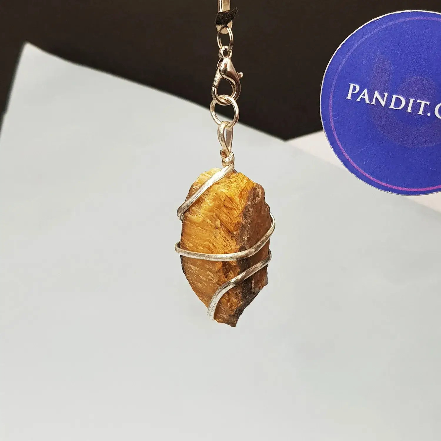 Tiger Eye Agate Spiral Pendant - Image 3