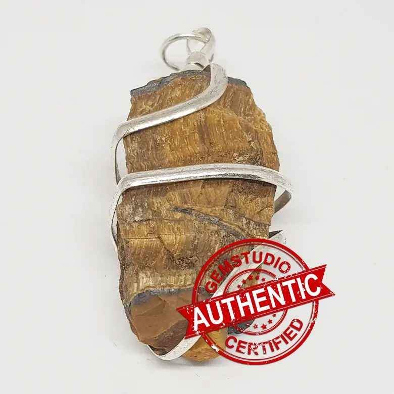 Tiger Eye Agate Spiral Pendant - Image 5