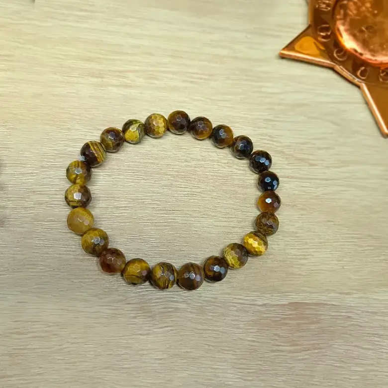 Tiger Eye Diamond Cut Bracelet - To Get Name & Fame - Image 4