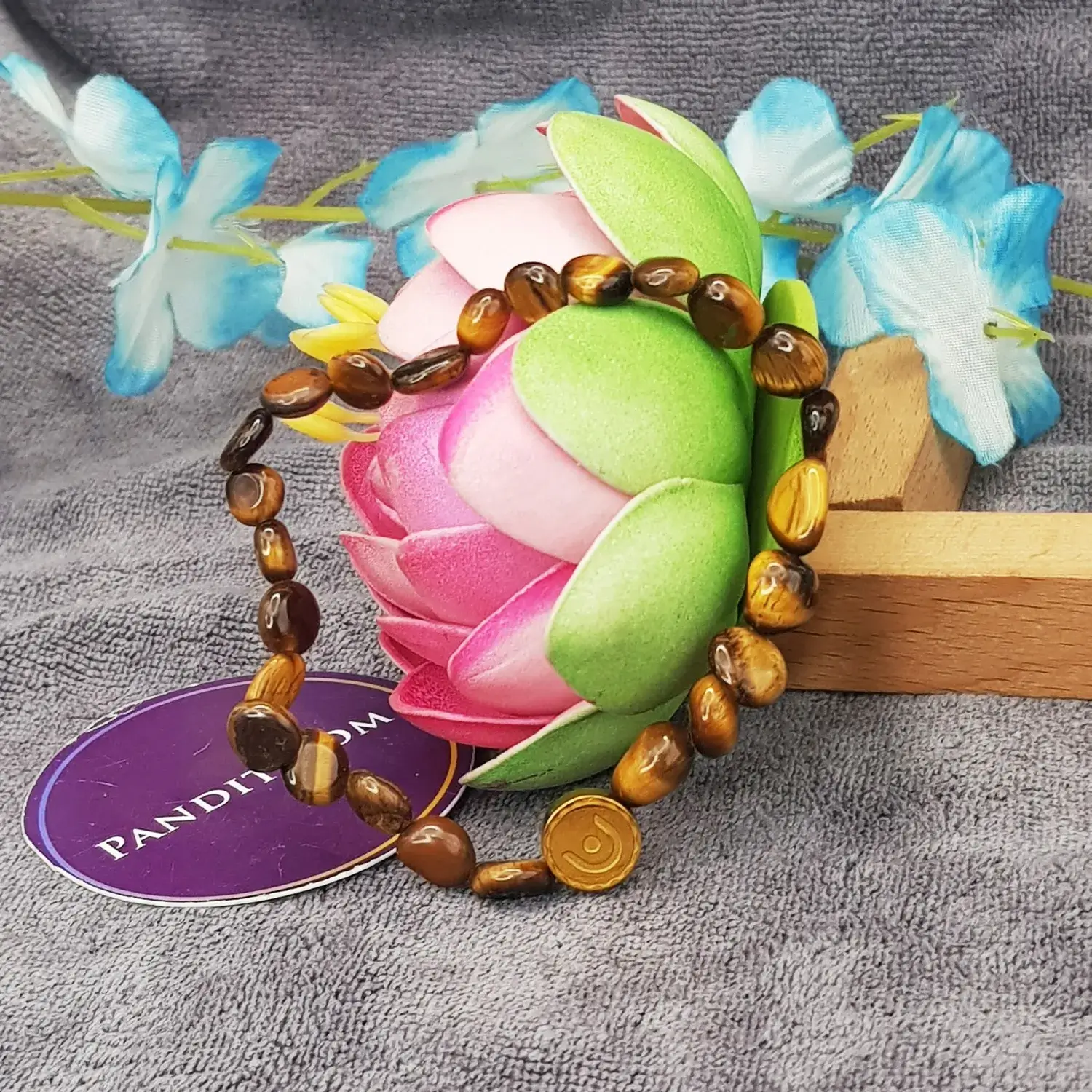 Tiger Eye Tumble Bracelet - To Protect From Black Tantra - Image 2