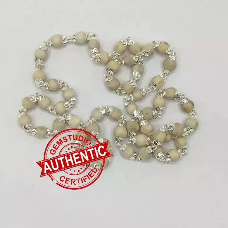 Tulsi Mala with Silver Capping - To Eliminate Negativity - Image 10