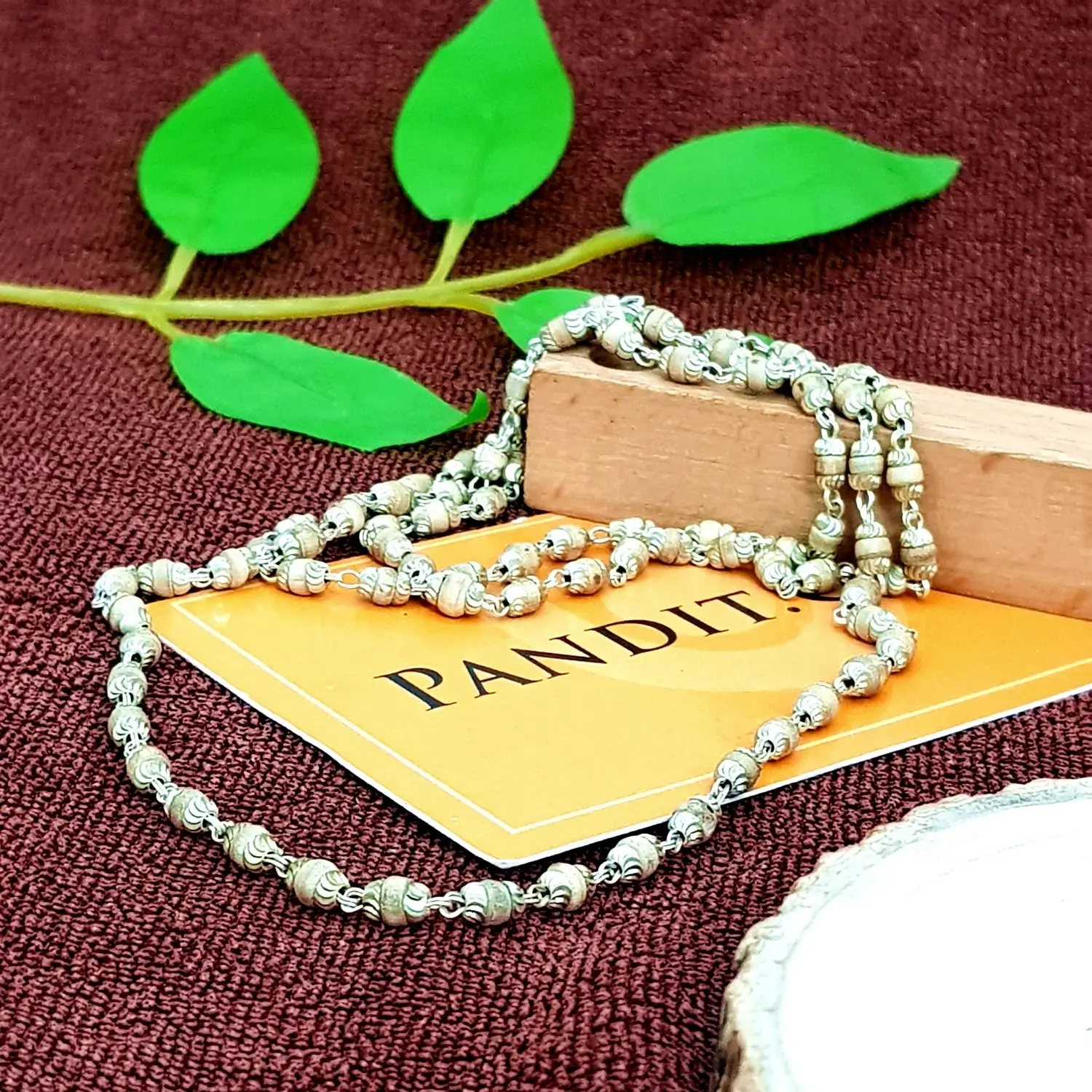 Tulsi Mala with Silver Capping - To Eliminate Negativity - Image 2