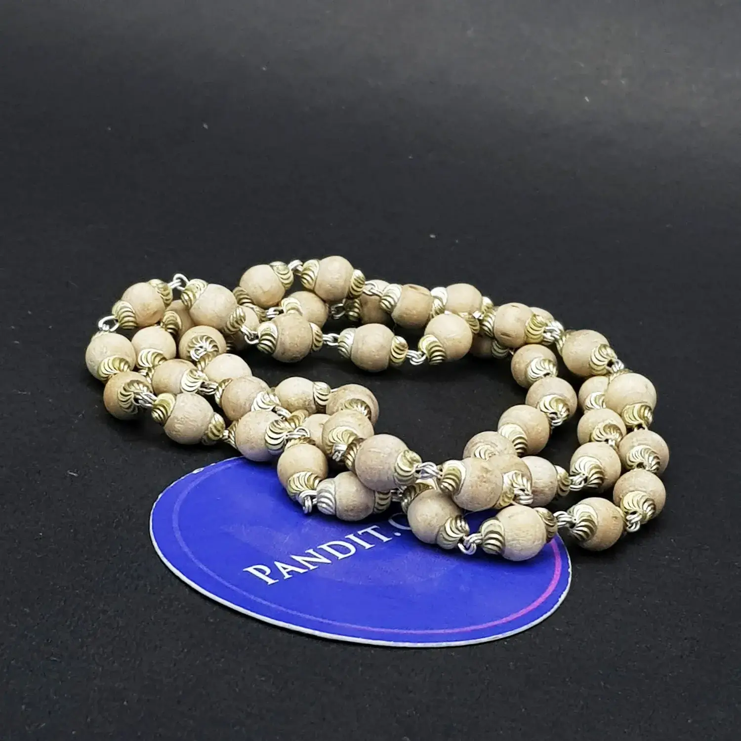 Tulsi Mala with Silver Capping - To Eliminate Negativity - Image 4