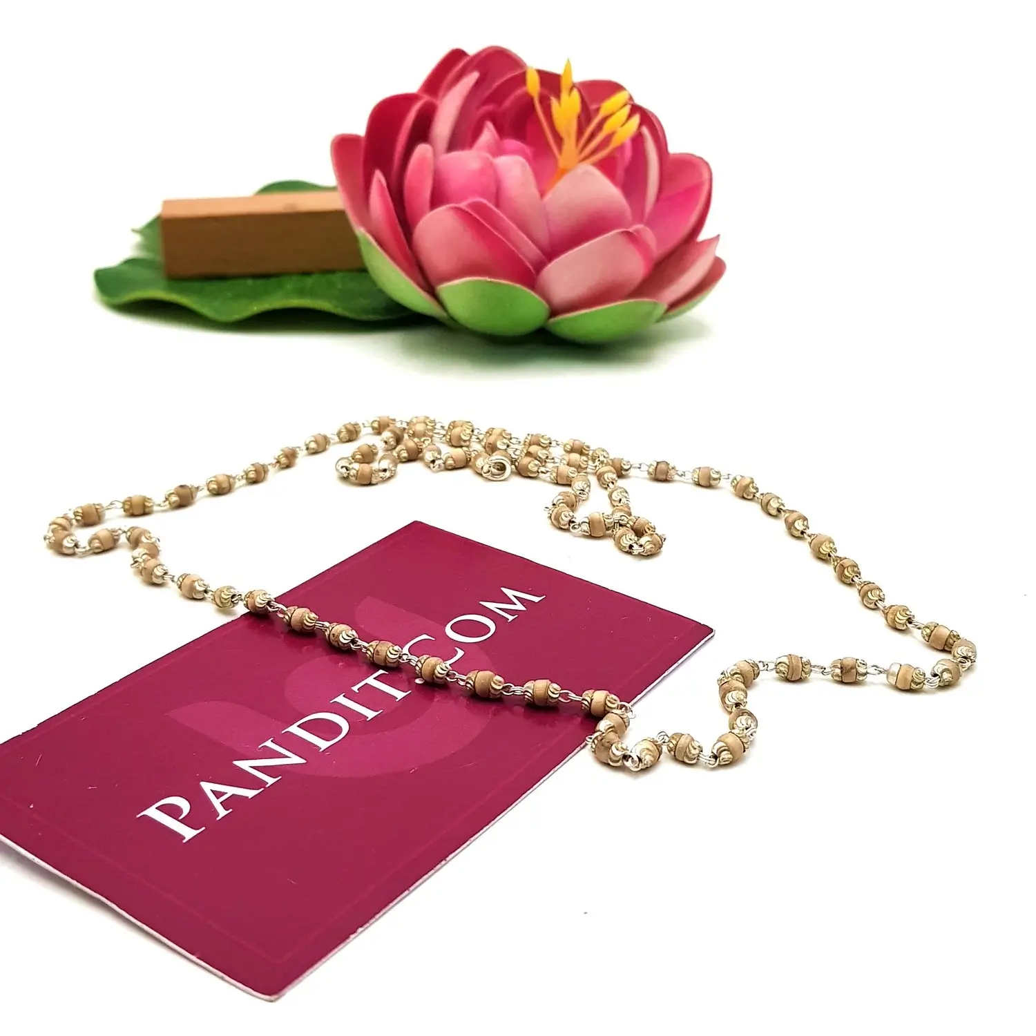 Tulsi Mala with Silver Capping - To Eliminate Negativity - Image 5