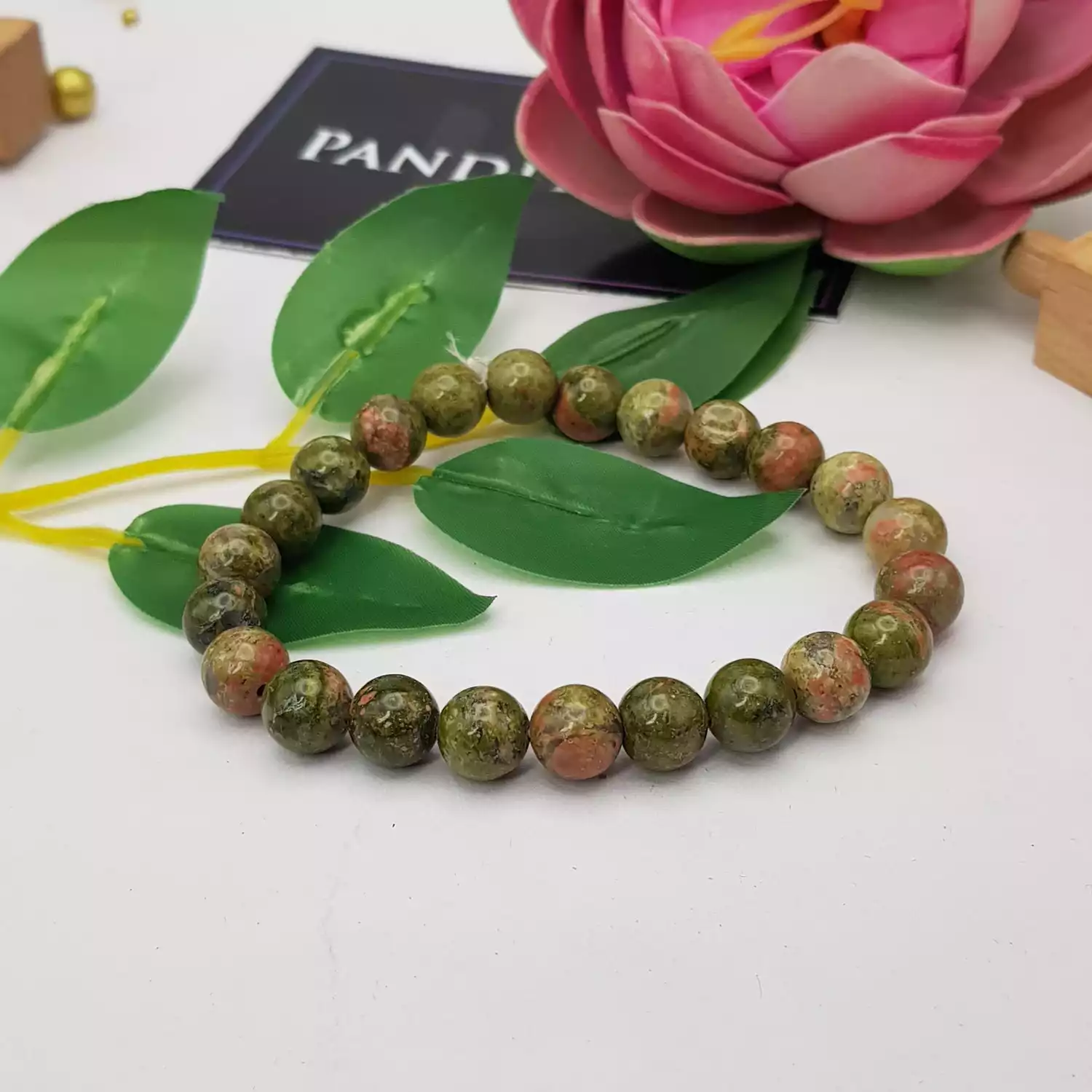 Unakite Bracelet - To Heal Stress and Depression