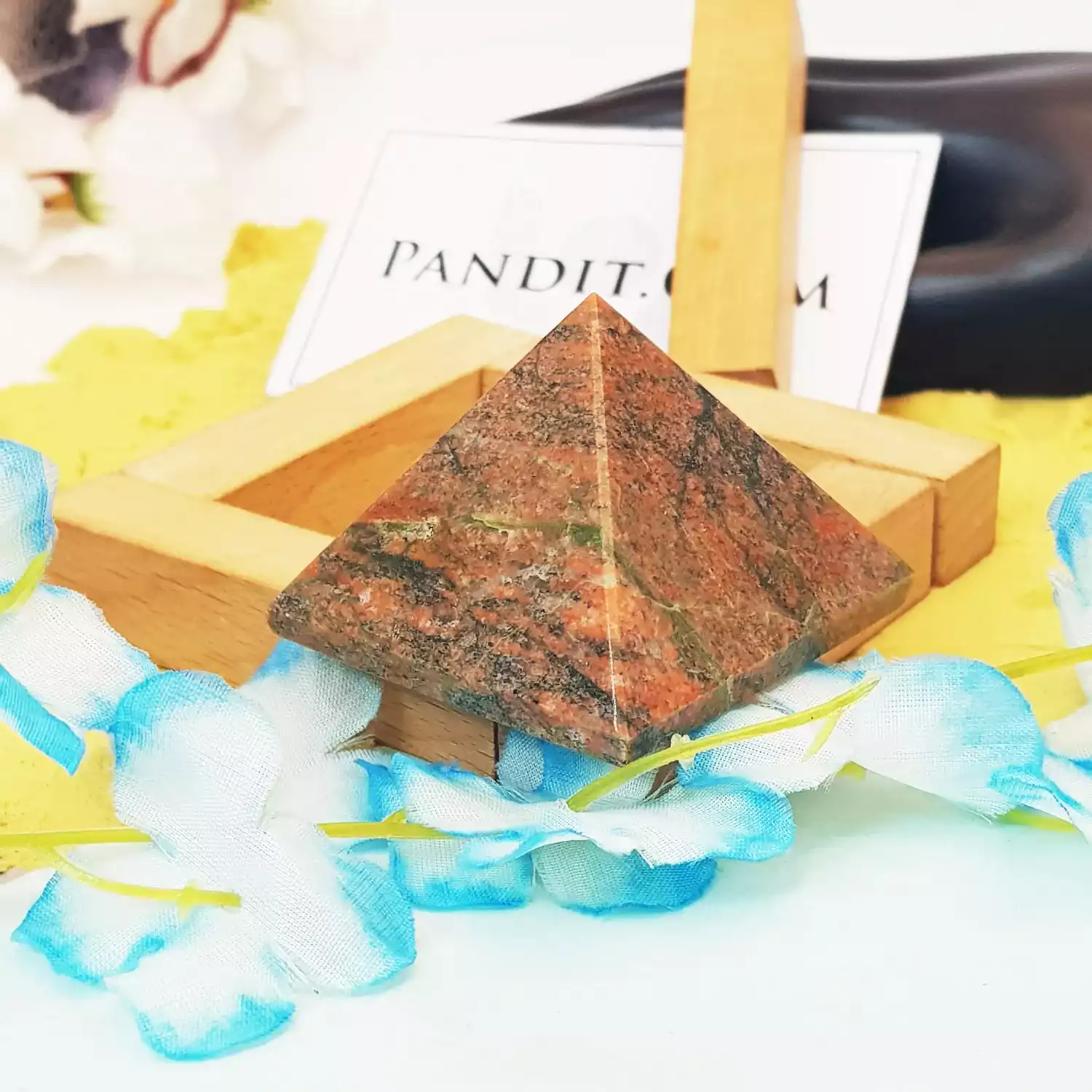 Unakite Crystal Pyramid - Image 2