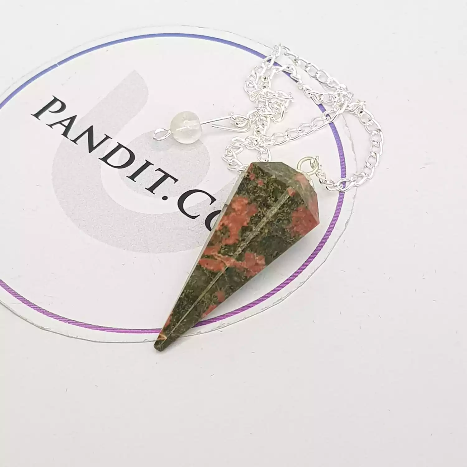 Unakite Dowsing Pendulum - Image 3