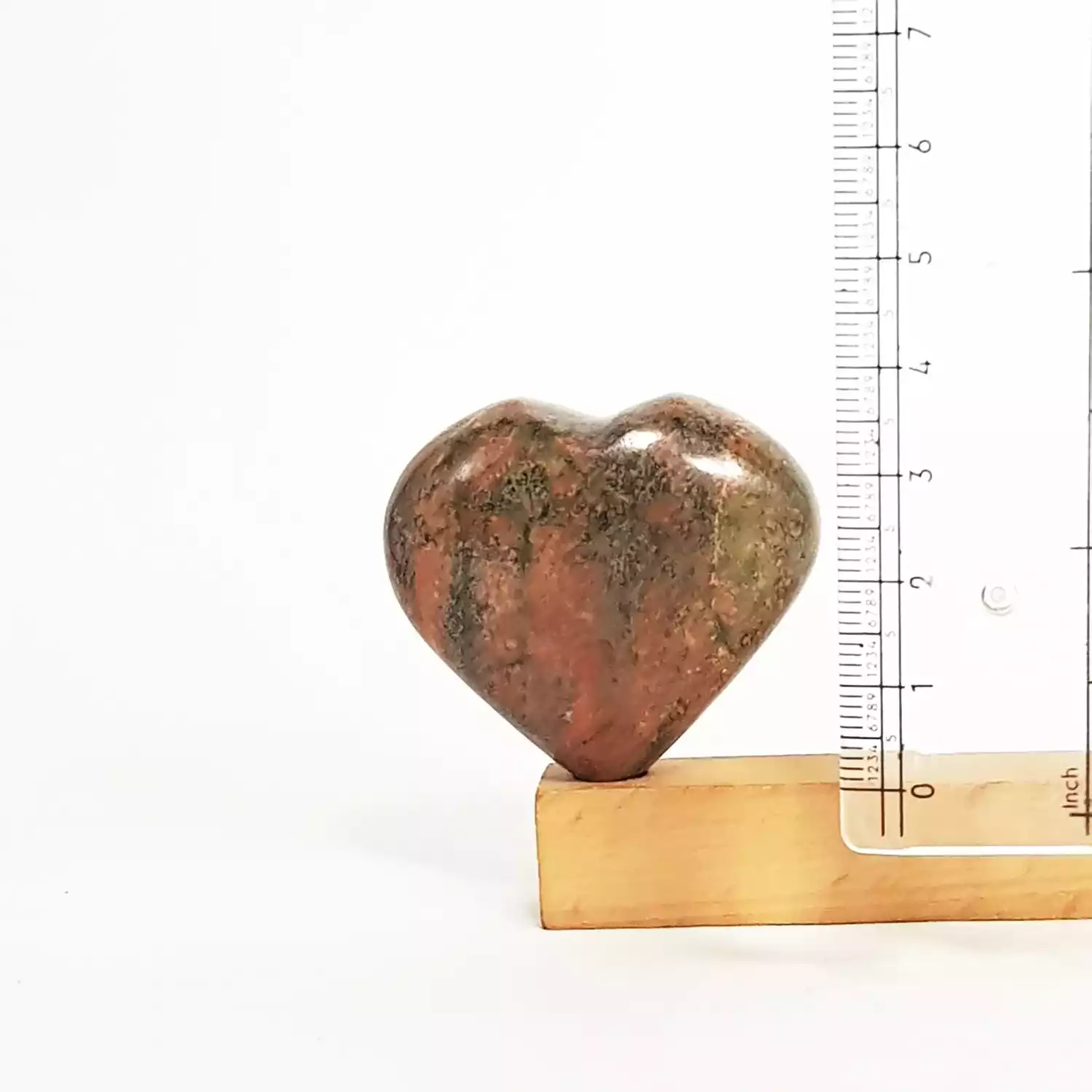 Unakite Healing Crystal Heart Stone - For the Growth of Luck - Image 3
