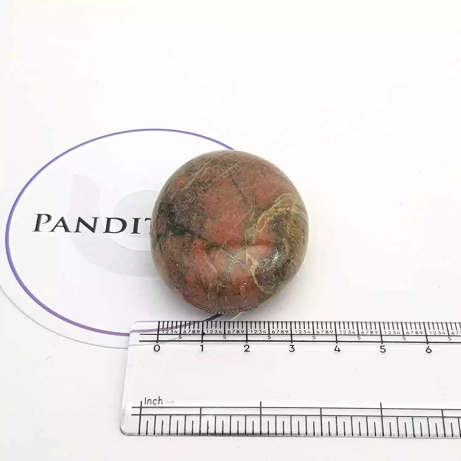Unakite Healing Crystal Palm Stone - Image 6