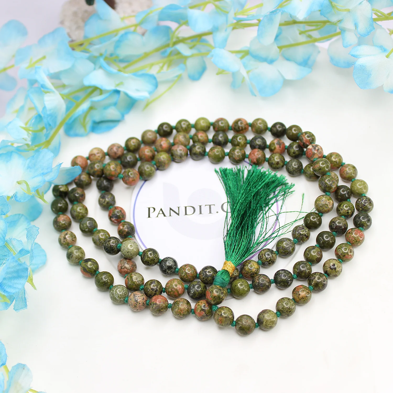Unakite Mala - To Accurate Predictions & Protection from Evil
