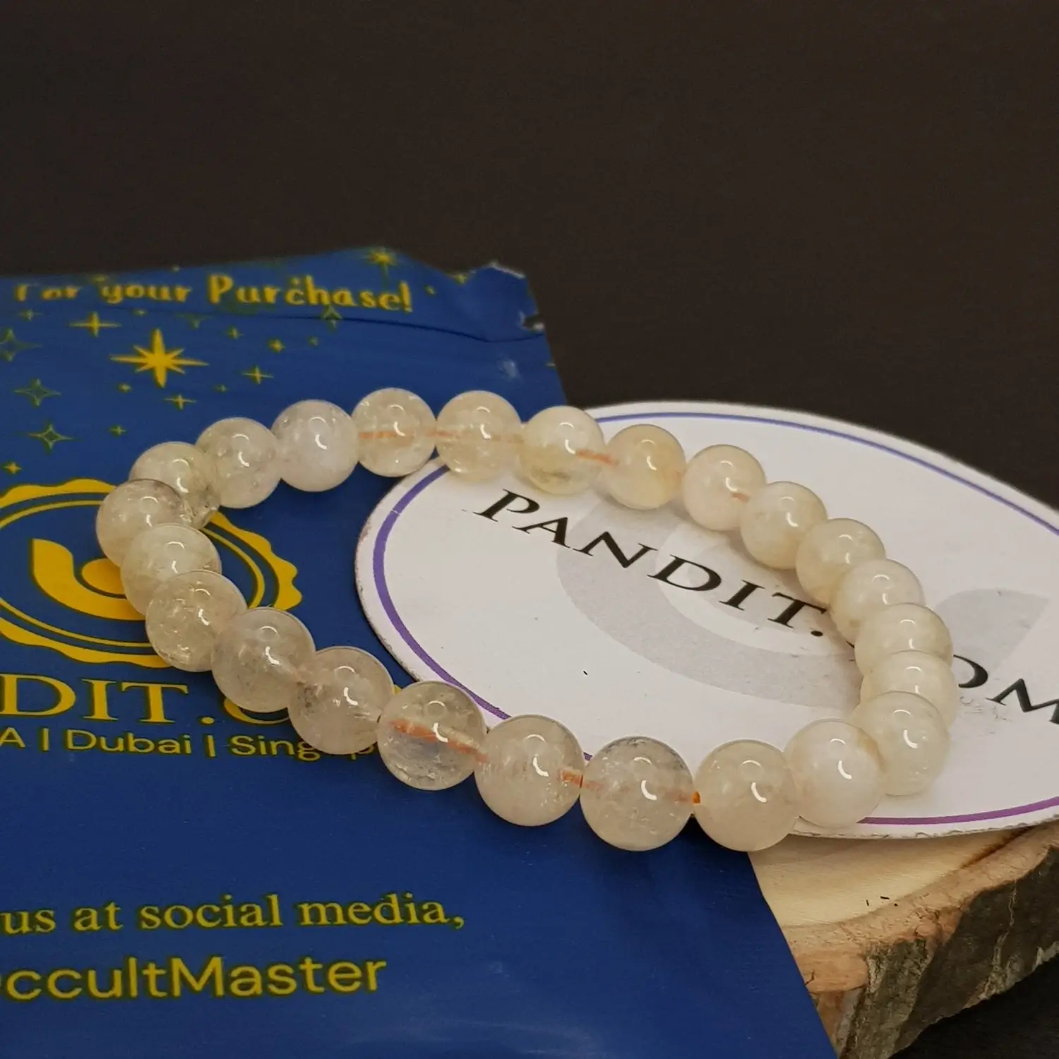 White Citrine Bracelet - For Emotional Balance & Positive Energy - Image 2