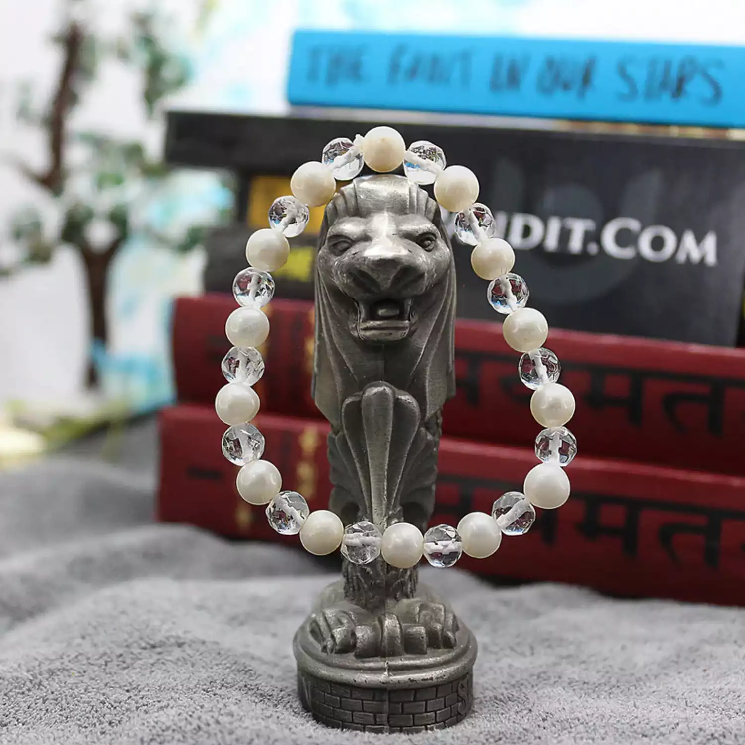 White Pearl & Crystal Bracelet - To Bring Honor & More Friends - Image 5