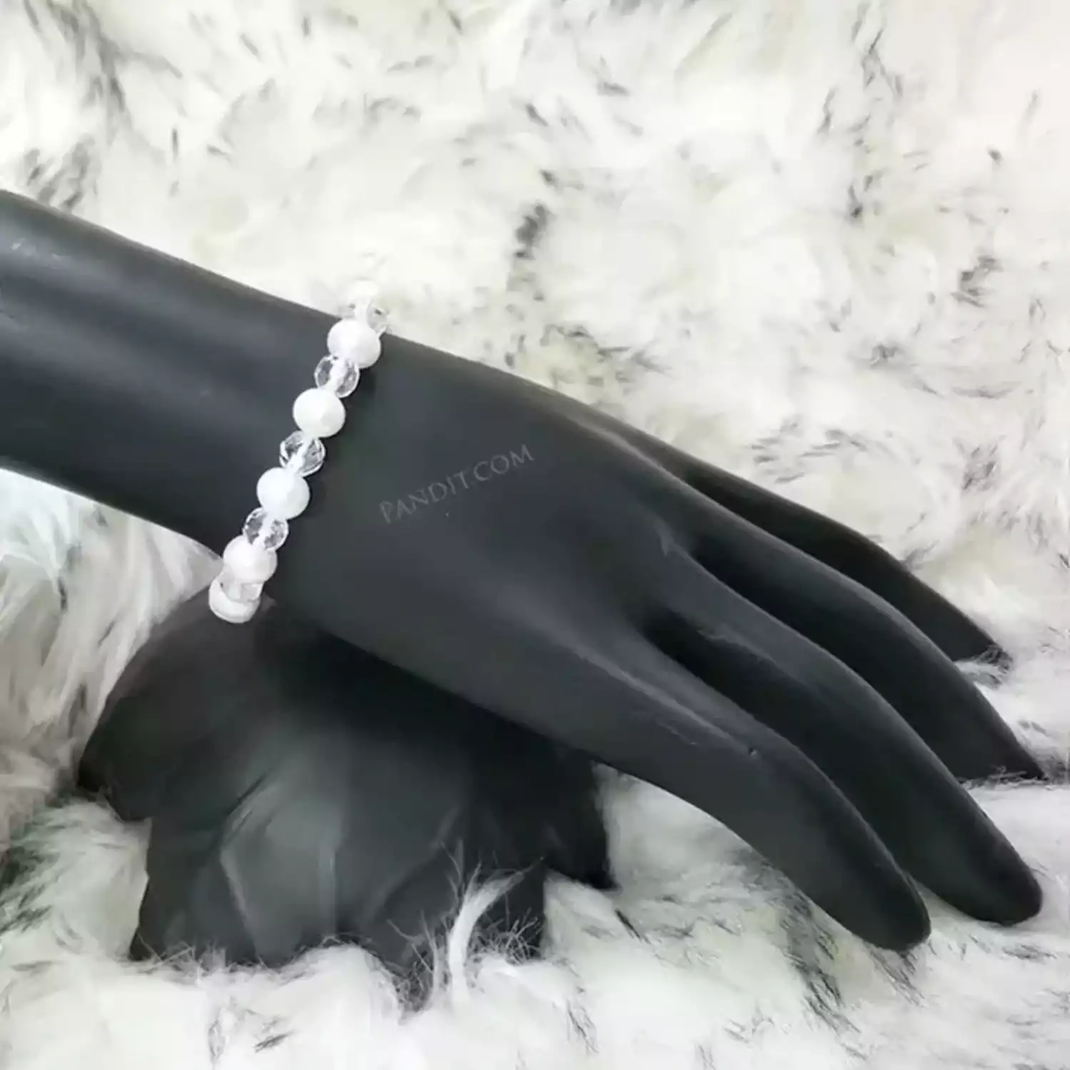 White Pearl & Crystal Bracelet - To Bring Honor & More Friends - Image 6