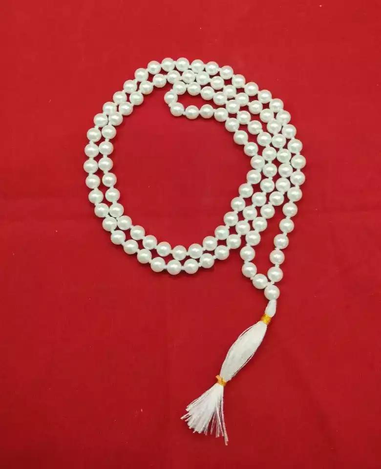 White Pearls Mala - For Blessings of Maa Lakshmi & True Love - Image 4