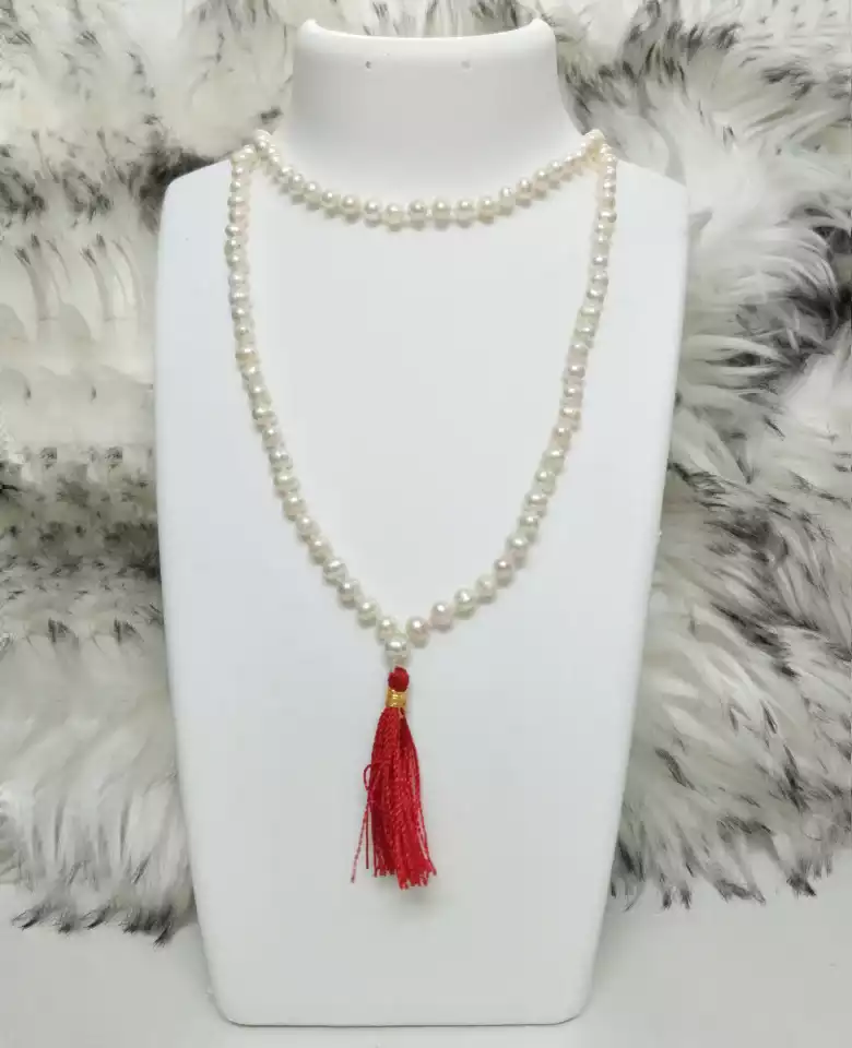 White Pearls Mala - For Blessings of Maa Lakshmi & True Love - Image 6