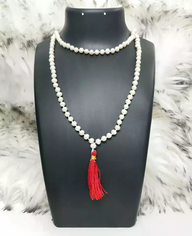 White Pearls Mala - For Blessings of Maa Lakshmi & True Love - Image 7